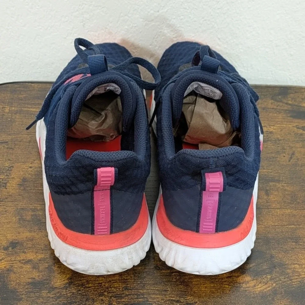 Nike Renew In-Season TR 10 Women Navy Pink Training Gym Shoes Comfort Soles Sz 8